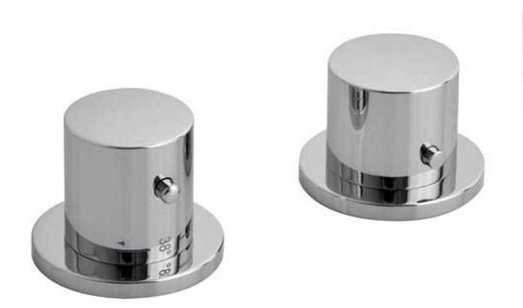 GO 2-Loch Thermostat-Wannenrand Armatur, Chrom Produktbild 