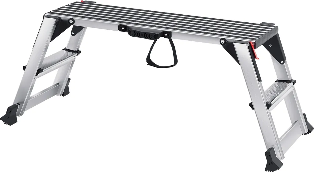 Établi de chantier portable et marchepied robuste - Aluminium 300 kg