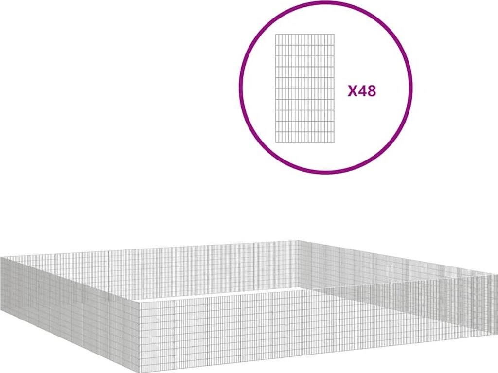 vidaXL Ohrádka pro volný výběh 48 dílů 54x100 cm Obrázek produktu 