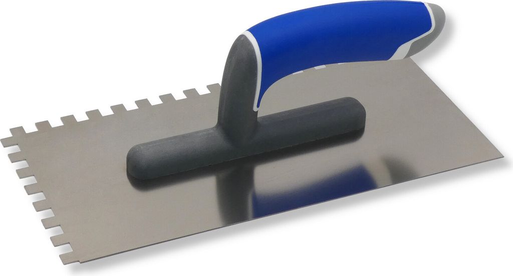 DEWEPRO 3K Zahnkelle 8x8 mm Edelstahl 270x130mm, 3-Komponenten-Griff