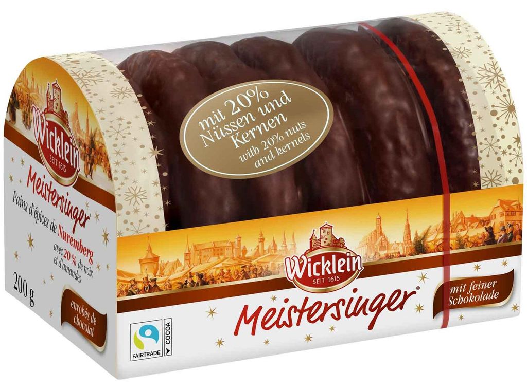 Wicklein Meistersinger Feine Nürnberger Oblaten-Lebkuchen Produktbild 