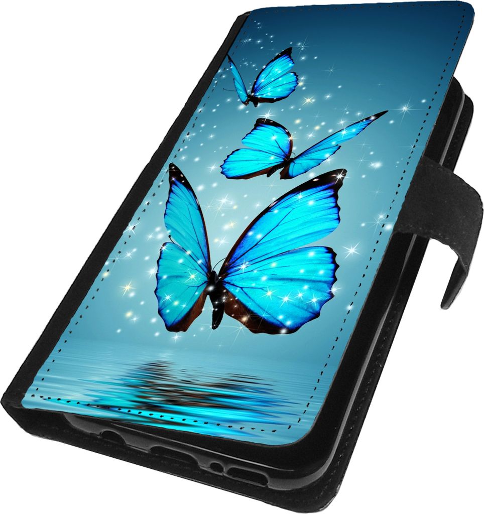 Für Samsung Galaxy S25 ULTRA 5G Hülle Handy Tasche Flip Case Klapp Cover Book Schutzhülle Wallet Handyhülle Schmetterling Motiv 4