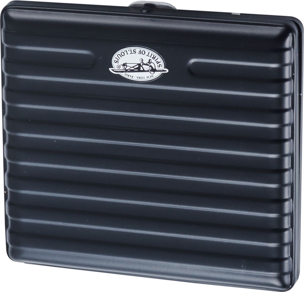 ZIGARETTENETUI "Spirit of St. Louis" für 20 Zigaretten aus Metall Zigarettenbox Zigarettendose Etui Dose Box Case 24 (Schwarz)