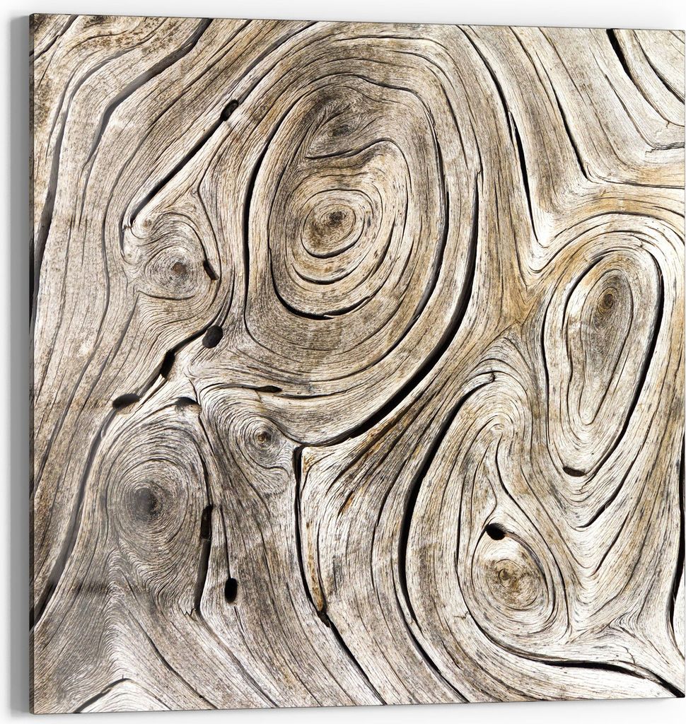 DEQORI Magnettafel Glas 30x30 cm 'Verwittertes Holz' beschreibbar Whiteboard