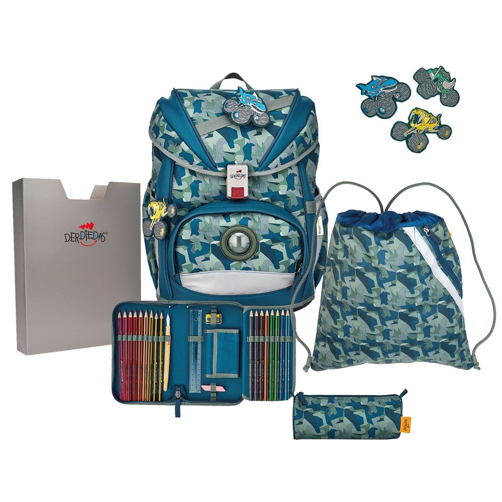 DerDieDas Schulrucksack-Set 5-teilig Sportbeutel ErgoFlex Produktbild 