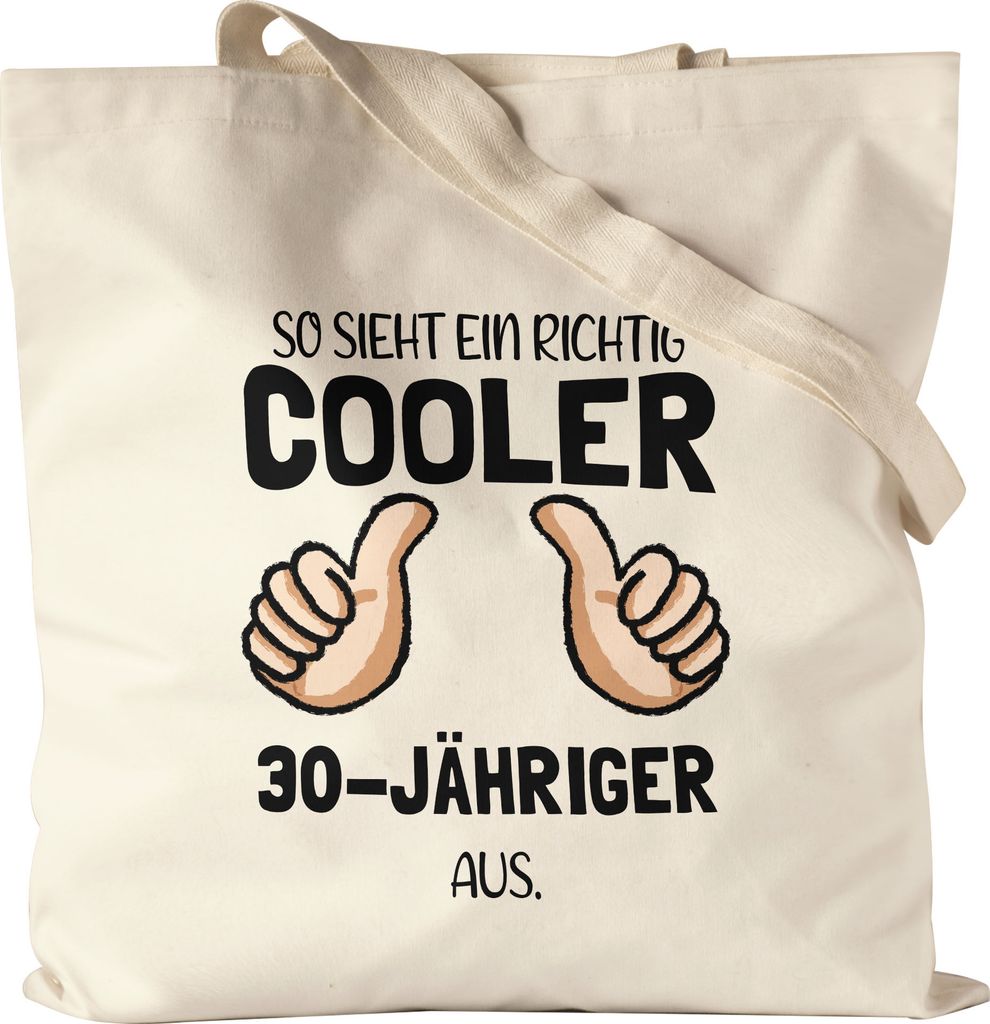 So Sieht Ein Cooler 30-Jähriger Aus Beutel Daumen Hoch Humorvolle Geschenkidee Runder 30. Geburtstag