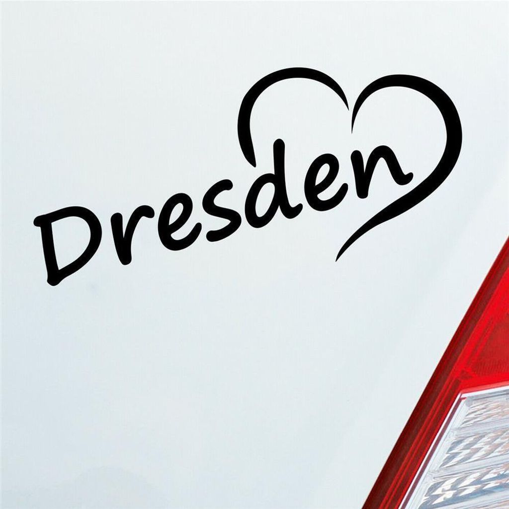 Auto Aufkleber Dresden Herz Stadt City Liebe Love Heimat Produktbild 