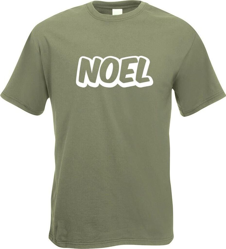 Kiwistar - T-Shirt - Olive - Noel Vorname Jungen Motiv Bedruckt Funshirt Design Print - mit Motiv Bedruckt - Funshirt Design - Sport - Freizeit - H...