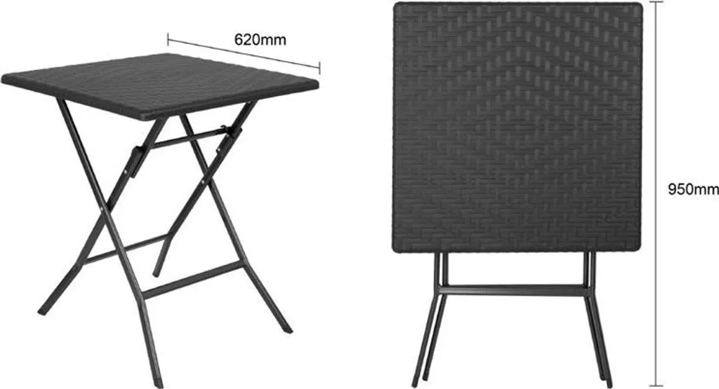 Table pliante noire Bolero : la solution solide pour petits espaces - 5