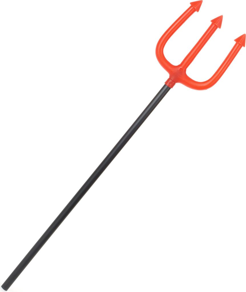 Teuflischer Dreizack Halloween-Kostümaccessoire rot-schwarz Produktbild 