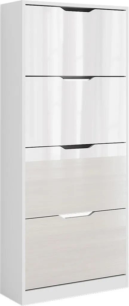 Meuble à chaussures Vicco Luca blanc brillant 59x137cm Modèle 51916