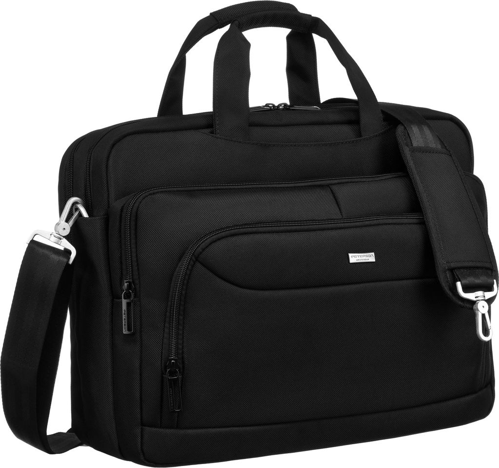 Peterson | Tasche-Rucksack 2in1, für Laptop, Schwarz, Uni, 30x40 cm