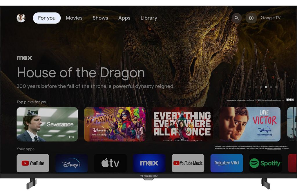 Thomson 55UG4S14, LED-Fernseher, (UltraHD/4K, Google TV, Produktbild 