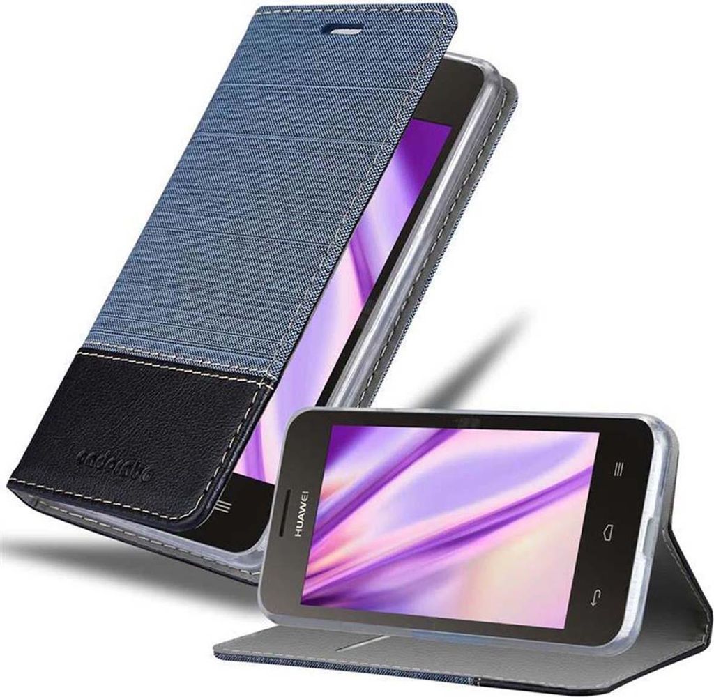 Cadorabo Hülle für Huawei Y3 / Y3C / Y330 / Y331 / Y360 Schutzhülle in Blau Handy Hülle Etui Book Case Cover