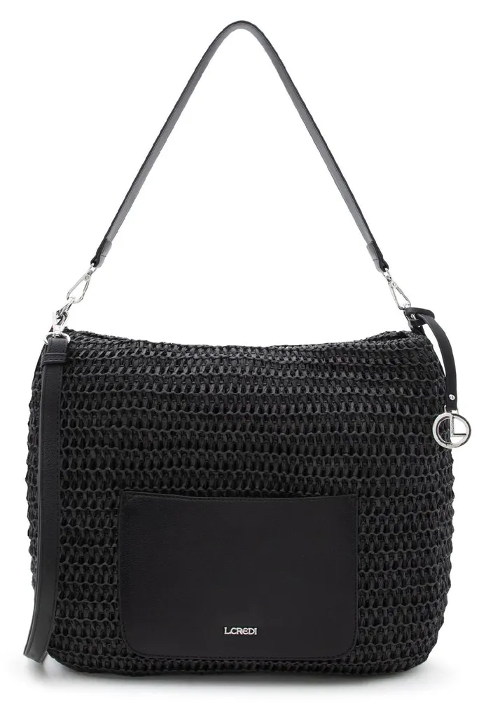 Sac hobo noir léger anti-encombrement avec bandoulière confort