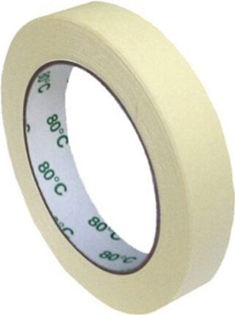 48x Kreppband Kreppklebeband Montageband PLUS bis 80° C beige 19mm x 50m