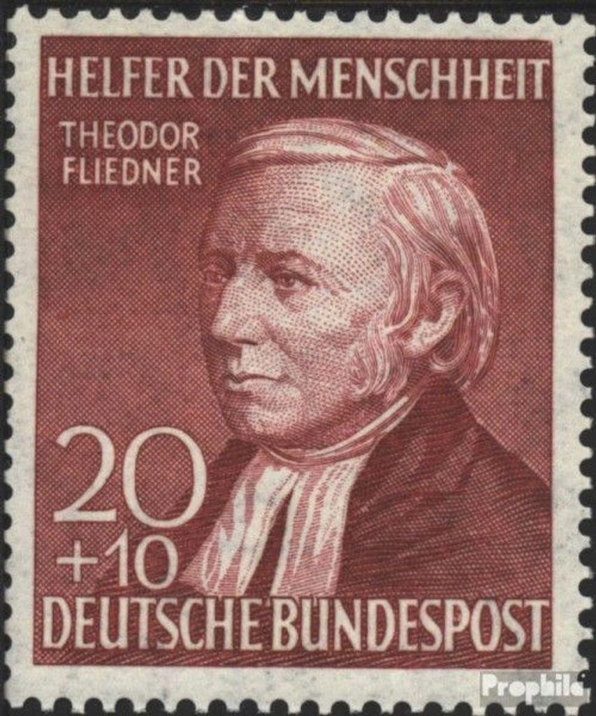 Briefmarken BRD (BR.Deutschland) 1952 Mi 158 postfrisch Helfer der Menschheit (III)