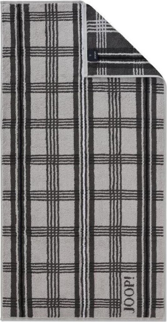 JOOP! Saunatuch Checks 1685 Farbe platin Größe 80x200cm