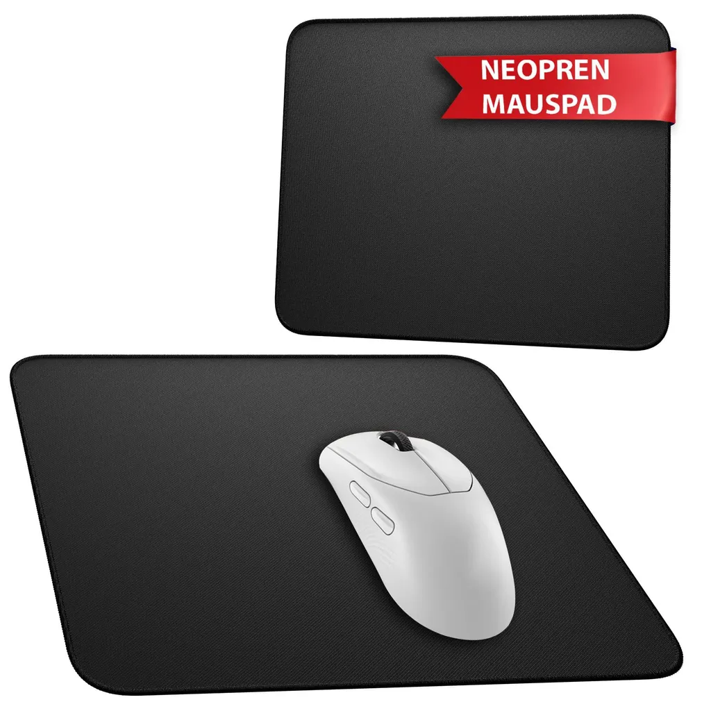 Tapis de souris stable 24x20 cm : fini les tapis qui glissent noir