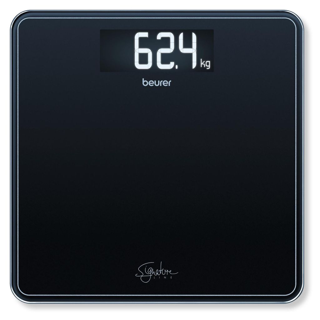 BEURER GS 400 schwarz Schwarze Glaswaage mit XL-Anzeige Produktbild 