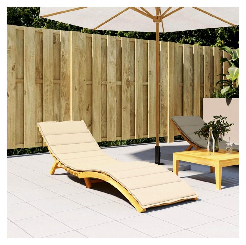 Liegenauflage Beige 200x50x3 cm Oxford-Gewebe