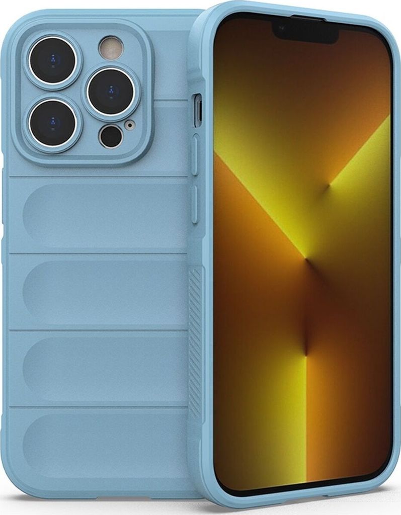 Mobigear Bumpy iPhone 14 Pro Hülle Flexibles TPU Backcover - Blau