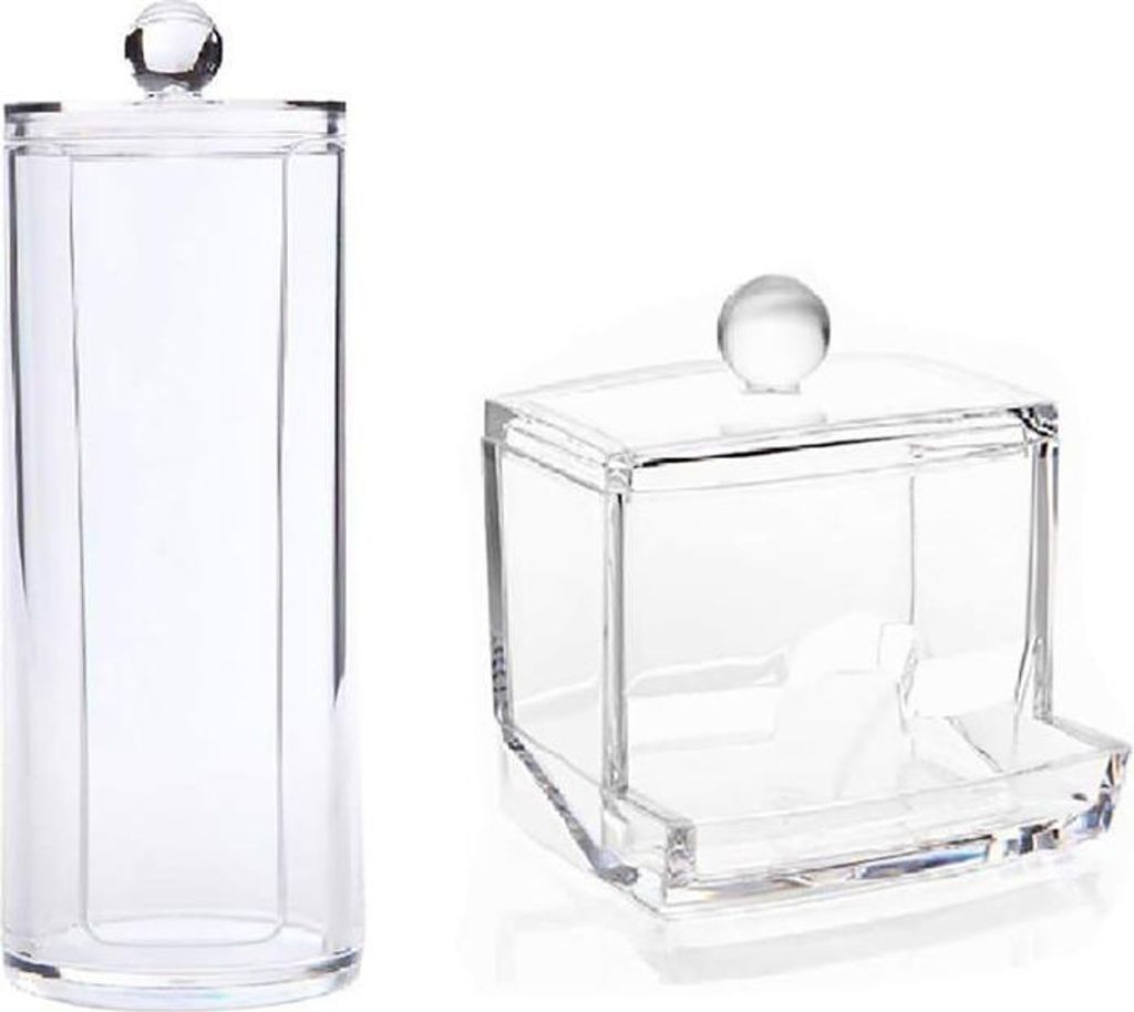 Aufbewahrungsbox für Wattestäbchen, Aufbewahrungsbox für Kosmetikartikel, transparente Box für Wattestäbchen, Box von