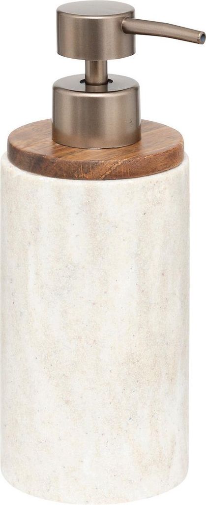 A close-up studio shot of a soap dispenser.