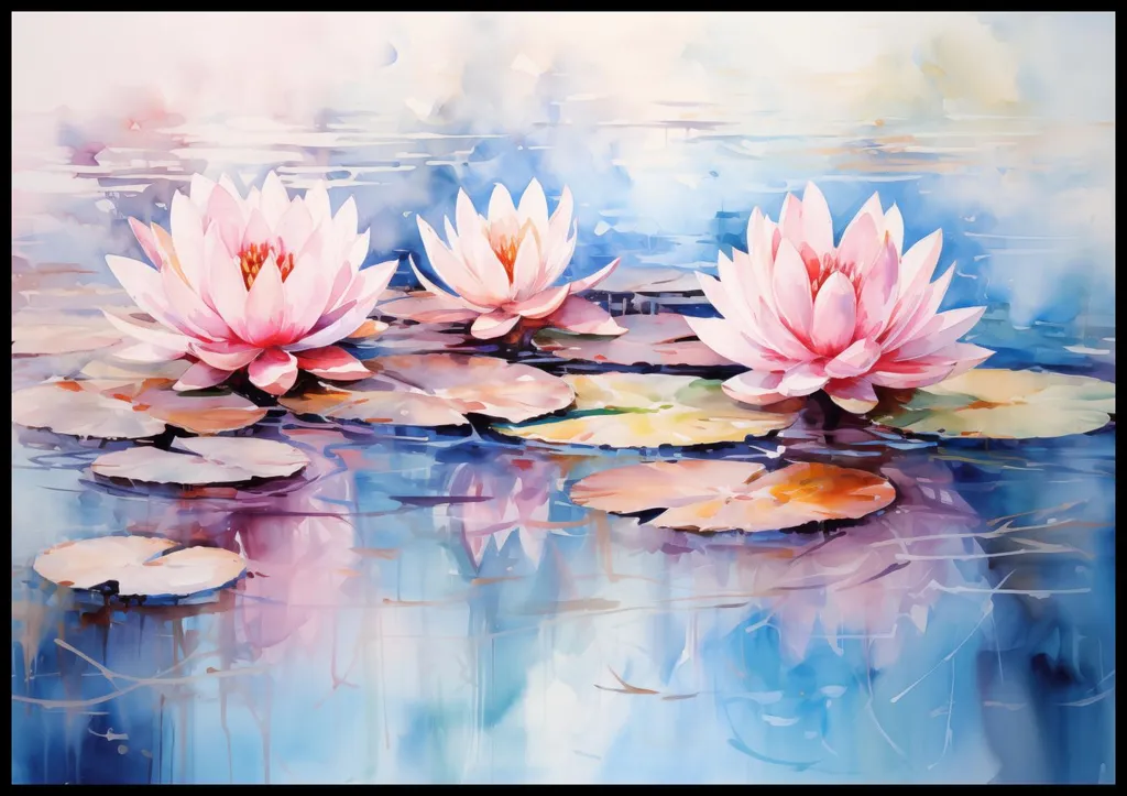 Poster 100x70cm Riflessi tranquilli