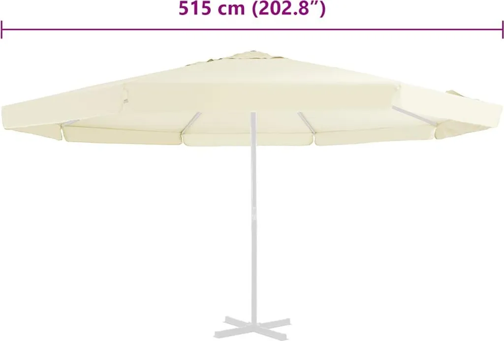 Housse pour parasol 515 cm sable - Tissu résistant aux UV et durable