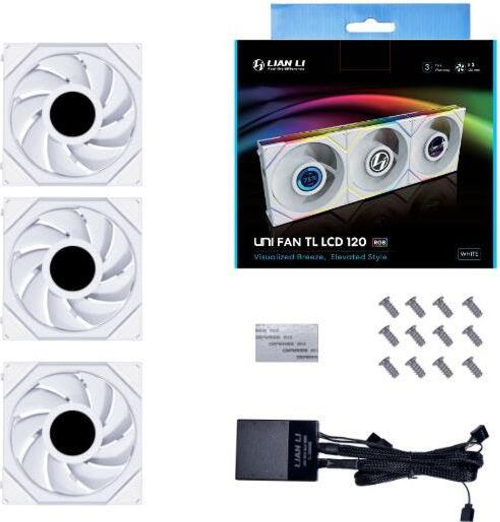 Lian Li UNI FAN TL LCD Computergehäuse 12 cm Weiß