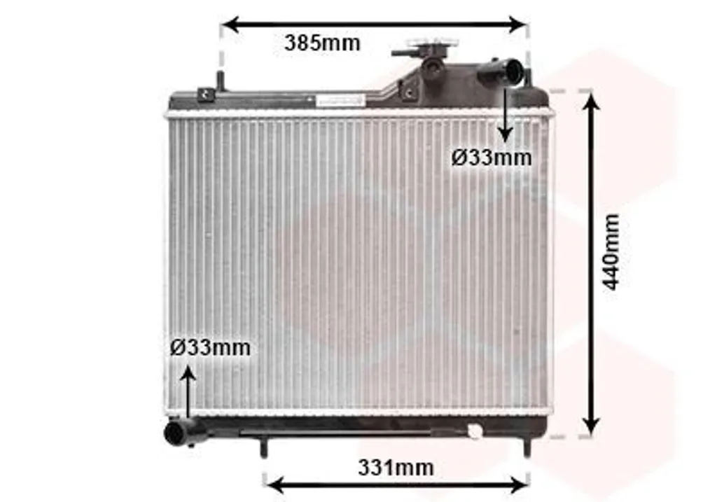 Radiatore Acqua Hyundai Accent II LC VAN WEZEL 82002125 - Nuovo