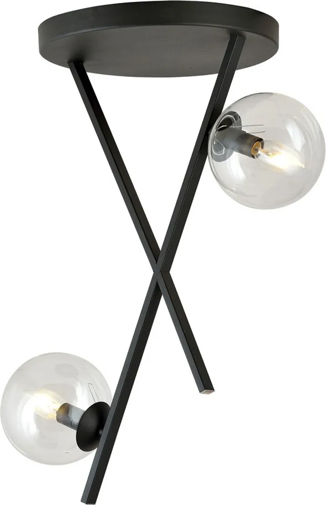 Plafonnier pour salon et chambre RIVER 2 TRANSPARENT Emibig 1195/2