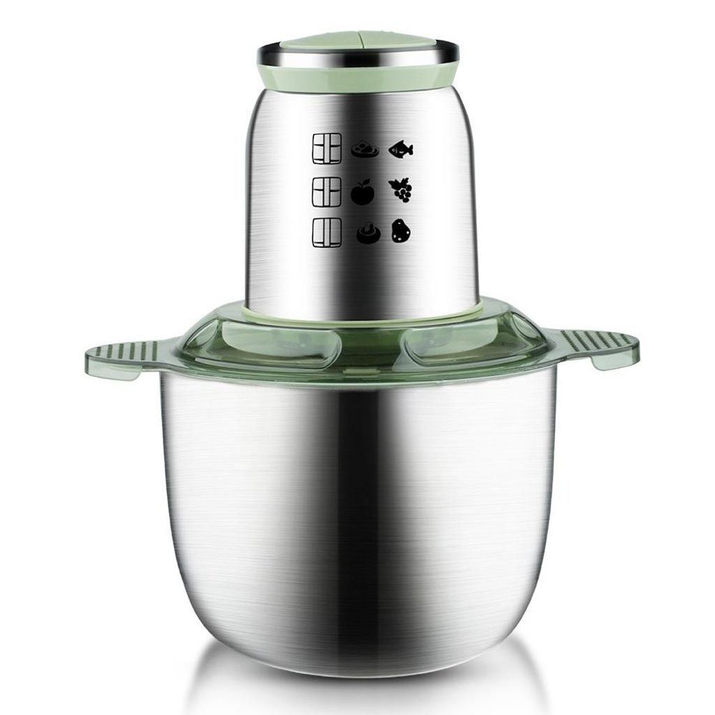 FORSMANO Elektrischer Fleischwolf 600W, 3L Edelstahl Zerkleinerer mit 360° Messern, Küchenmaschine für Fleisch, Gemüse & Obst, Sicherheitsdesign