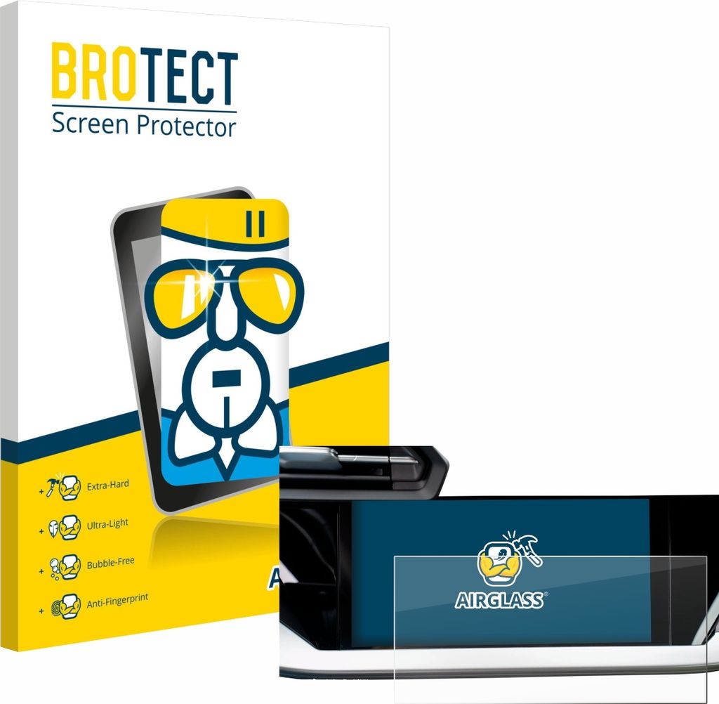BROTECT Schutzglas für Audi A3 Sportback TFSI e Facelift MMI 2024 Schutzfolie Panzer Folie Glas Display Schutz klar