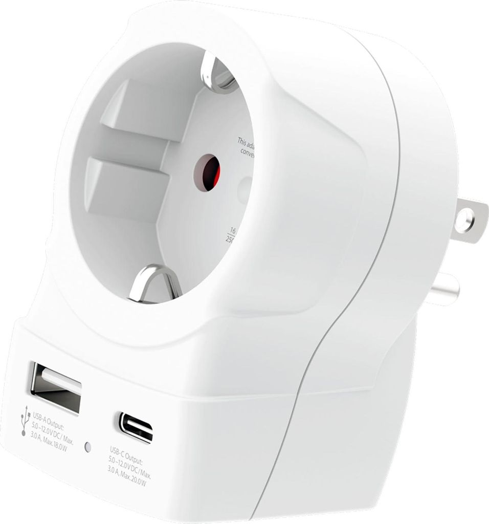 SKROSS Reisiadapter Skross Europe to US USB AC20PD Image du produit 