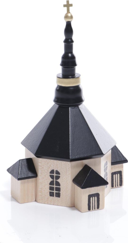 Weihnachtsdekoration Seiffener Kirche einzeln dunkel Höhe ca 12,5cm NEU
