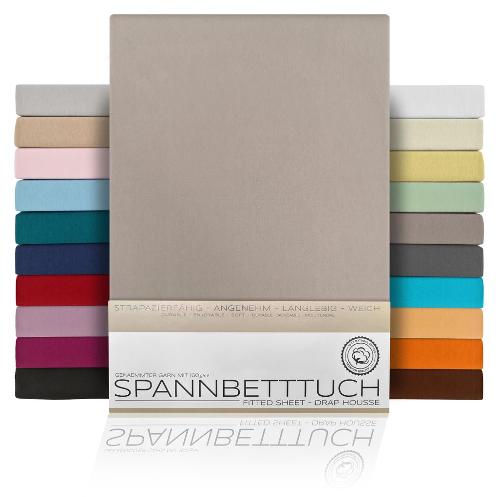 Beautex Spannbettlaken Jersey Baumwolle Produktbild 