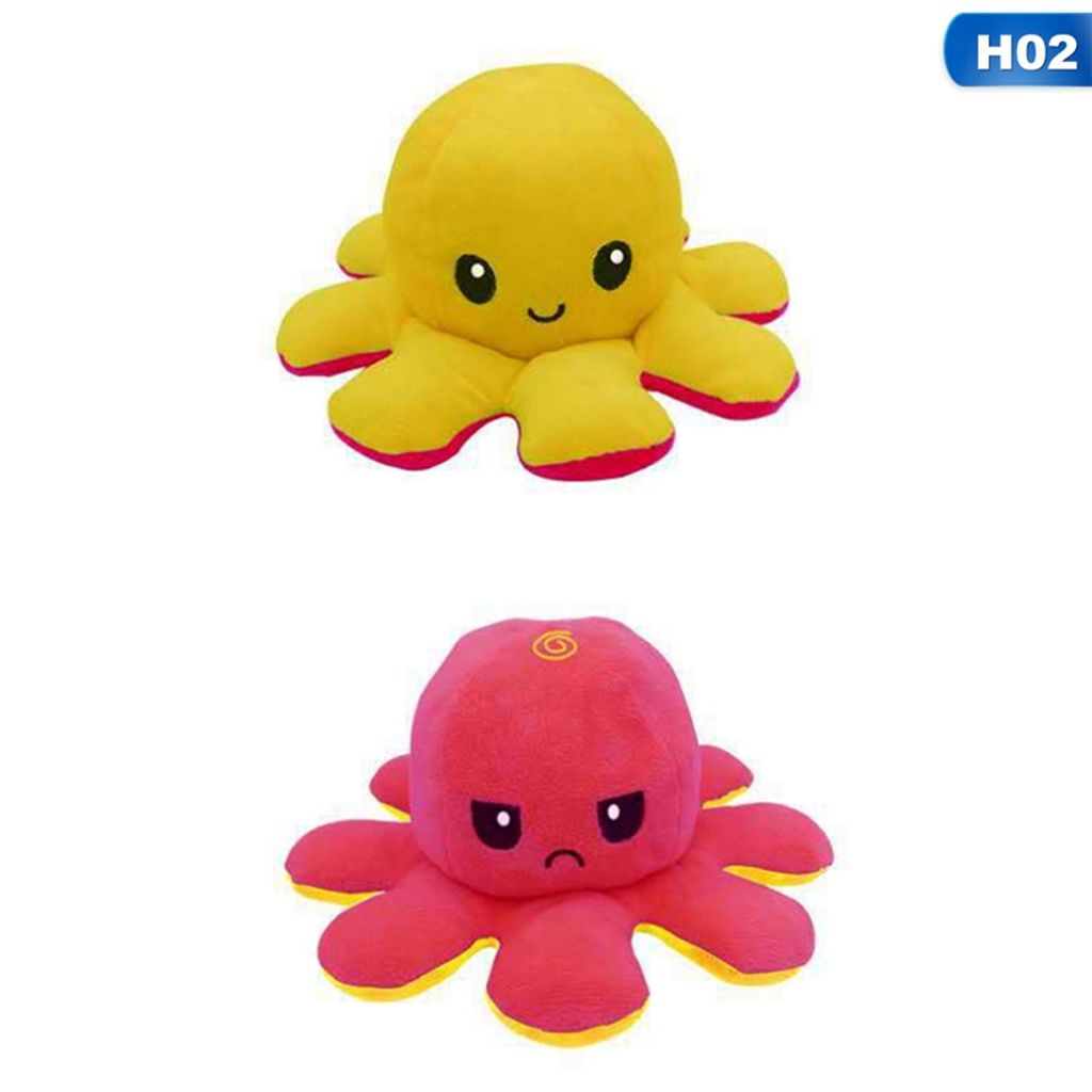 Mehrfarbig Octopus Plüsch Oktopus Plüschtier Doppelseitiges Kuscheltier Stimmung 
