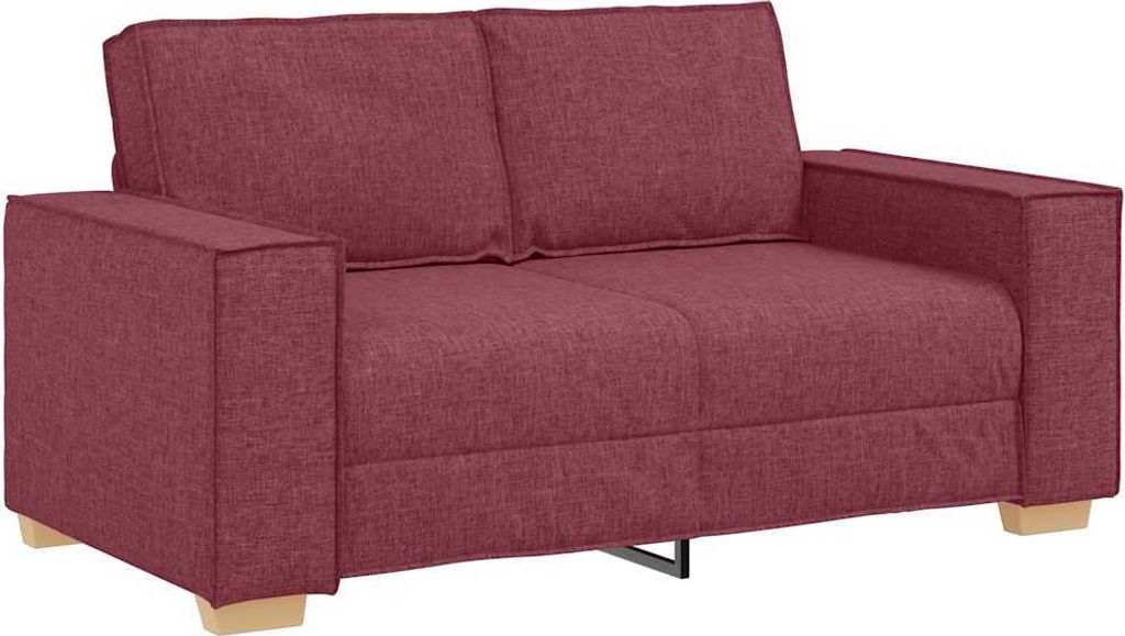vidaXL 2-Sitzer Sofa Weinrot 160x78x84 cm Stoff
