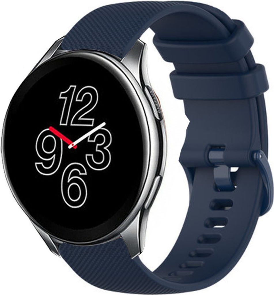 Strap-it OnePlus Watch Luxus-Silikonarmband (Dunkelblau)