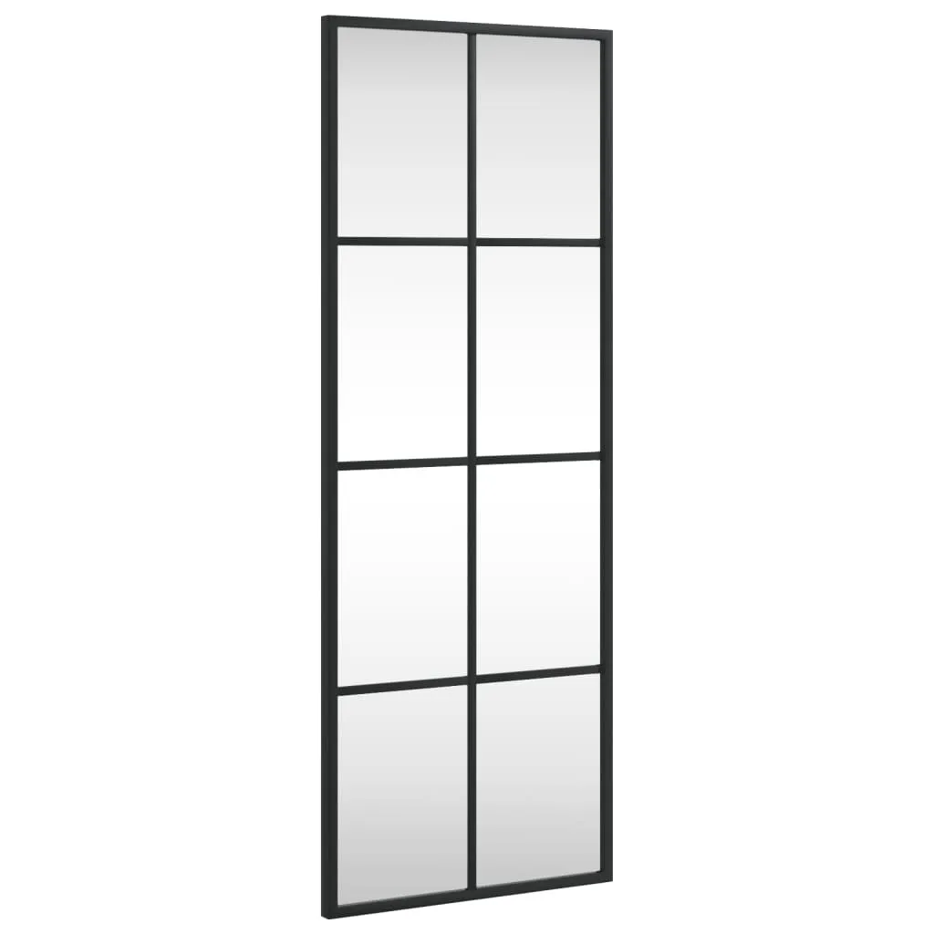 Specchio Rettangolare in Ferro Nero 30x80 | Eleganza e Luce in Casa