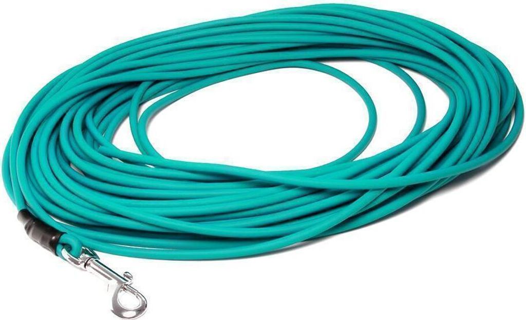 Mystique Biothane Schleppleine rund 6mm Standard Karabiner hellgrün 5m