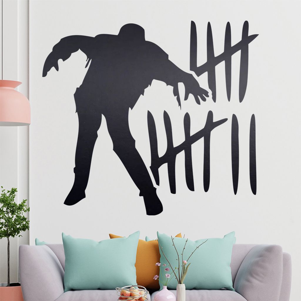 KIWISTAR Zombie Hunter Counter - Liste Treffer Wandtattoo in 6 Größen - Wandaufkleber Wall Sticker - Dekoration, Küche, Wohnzimmer, Schlafzimmer...
