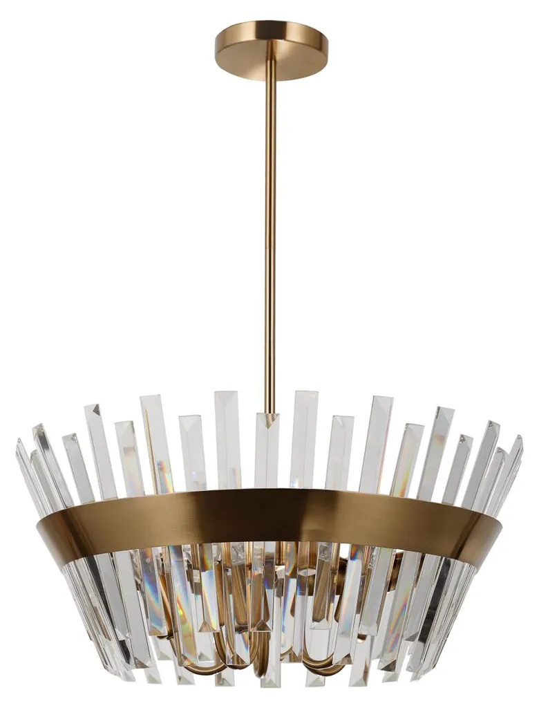 ALTOYA PND-22450-5A-HBR Plafonnier Italux Design Laiton Brossé Chic