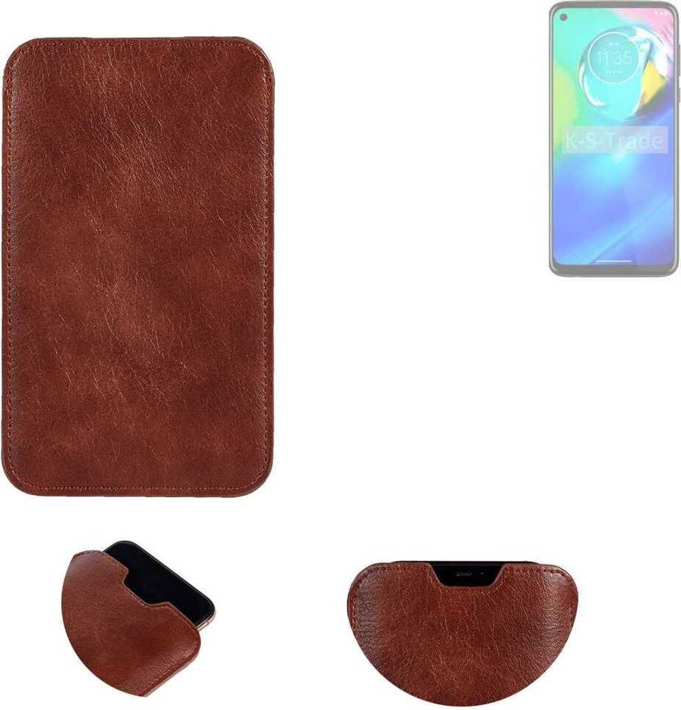 K-S-Trade Schutzhülle Handyhülle kompatibel mit Motorola Moto G Power 5G Handytasche Kunstleder Sleeve in braun