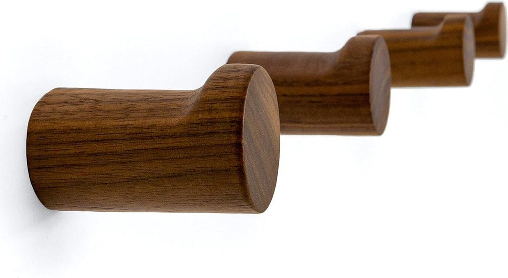 Natürliche Wandhaken aus Holz – 4er-Pack – Moderne Produktbild 