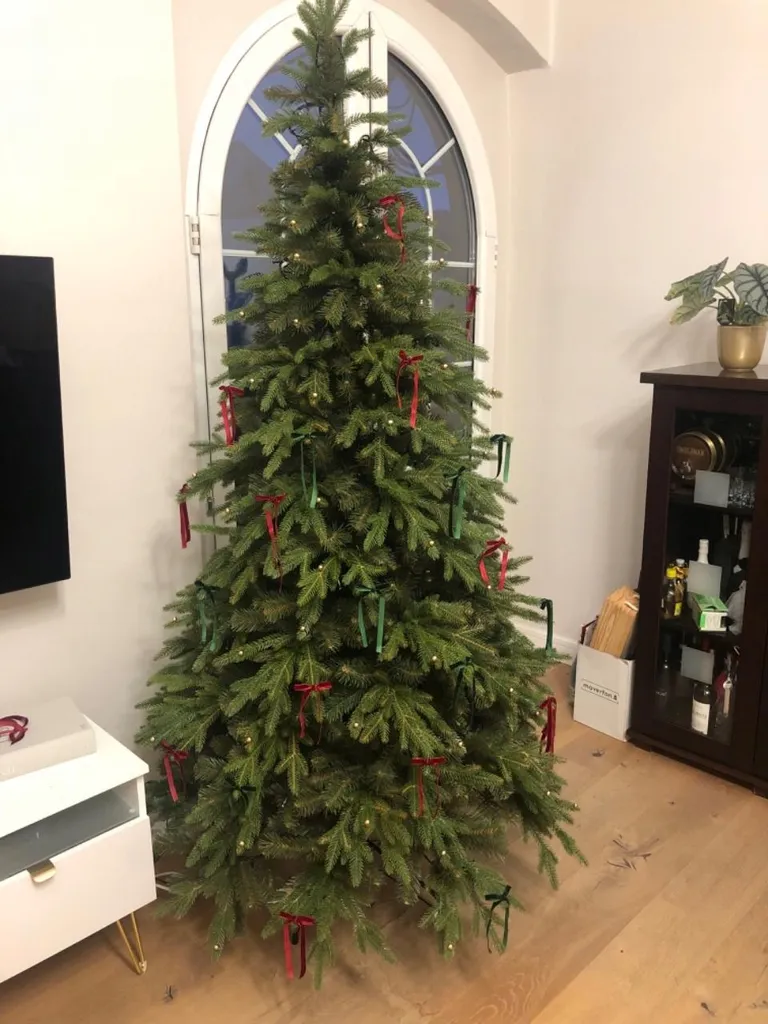 Sapin Noël Artificiel 220 cm sans Perte d'Aiguilles Aspect Naturel