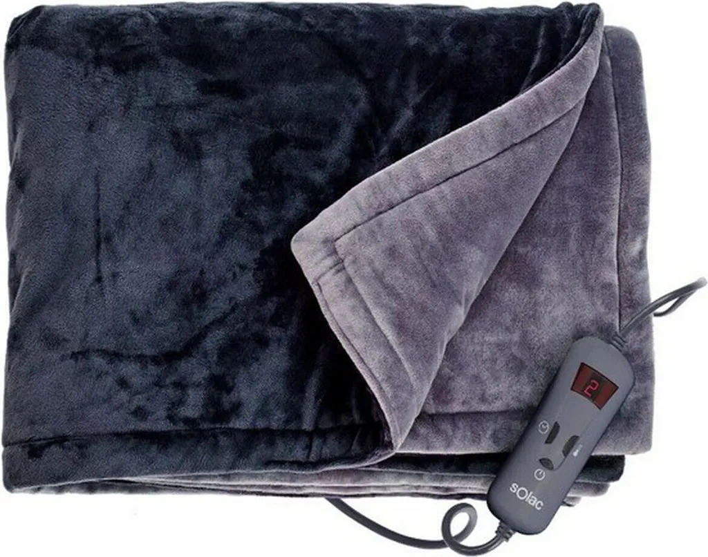 Couverture Chauffante Reykjavík Solac 180W - Grand Format Doux et Lavable