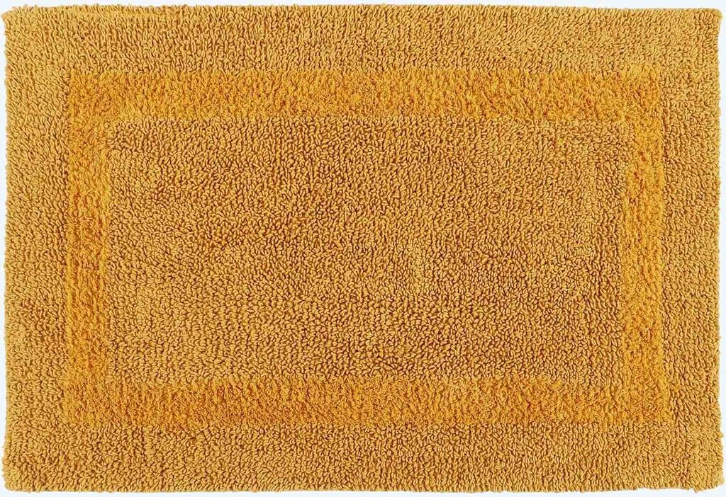 HOMESCAPES Badematte senfgelb 50x80 cm aus 100% Baumwolle Produktbild 